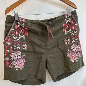 Sundance catalog Driftwood brand embroidered shorts size Medium